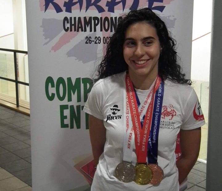 Mangualdense Joana Venâncio no 16º Campeonato Mundial de Karaté