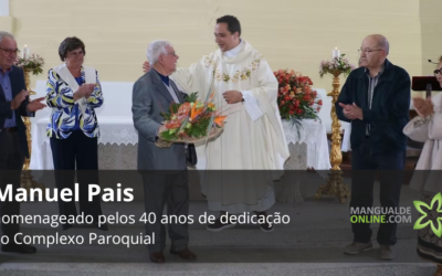 Manuel Pais homenageado aos 90 anos por mais de quatro décadas de dedicação ao Complexo Paroquial de Mangualde