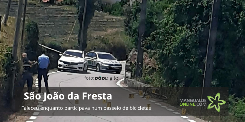 Ciclista de 50 anos morre durante passeio de bicicleta em Mangualde